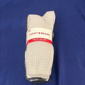 New Lucky Brand Boot Socks, six pairs, 5-10